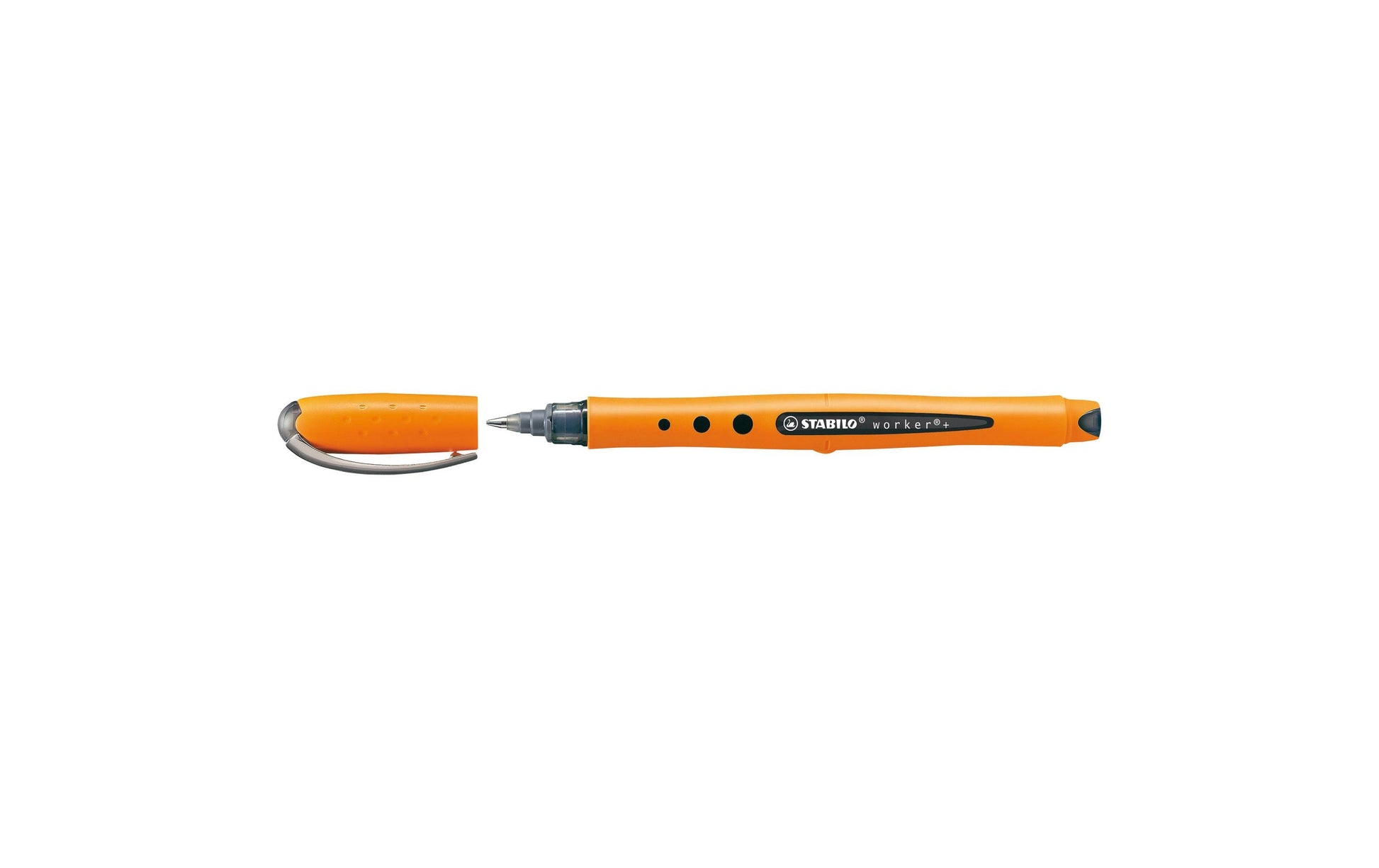 STABILO worker+ – Tintenroller, mit Kappe, 0,5 mm, schwarz