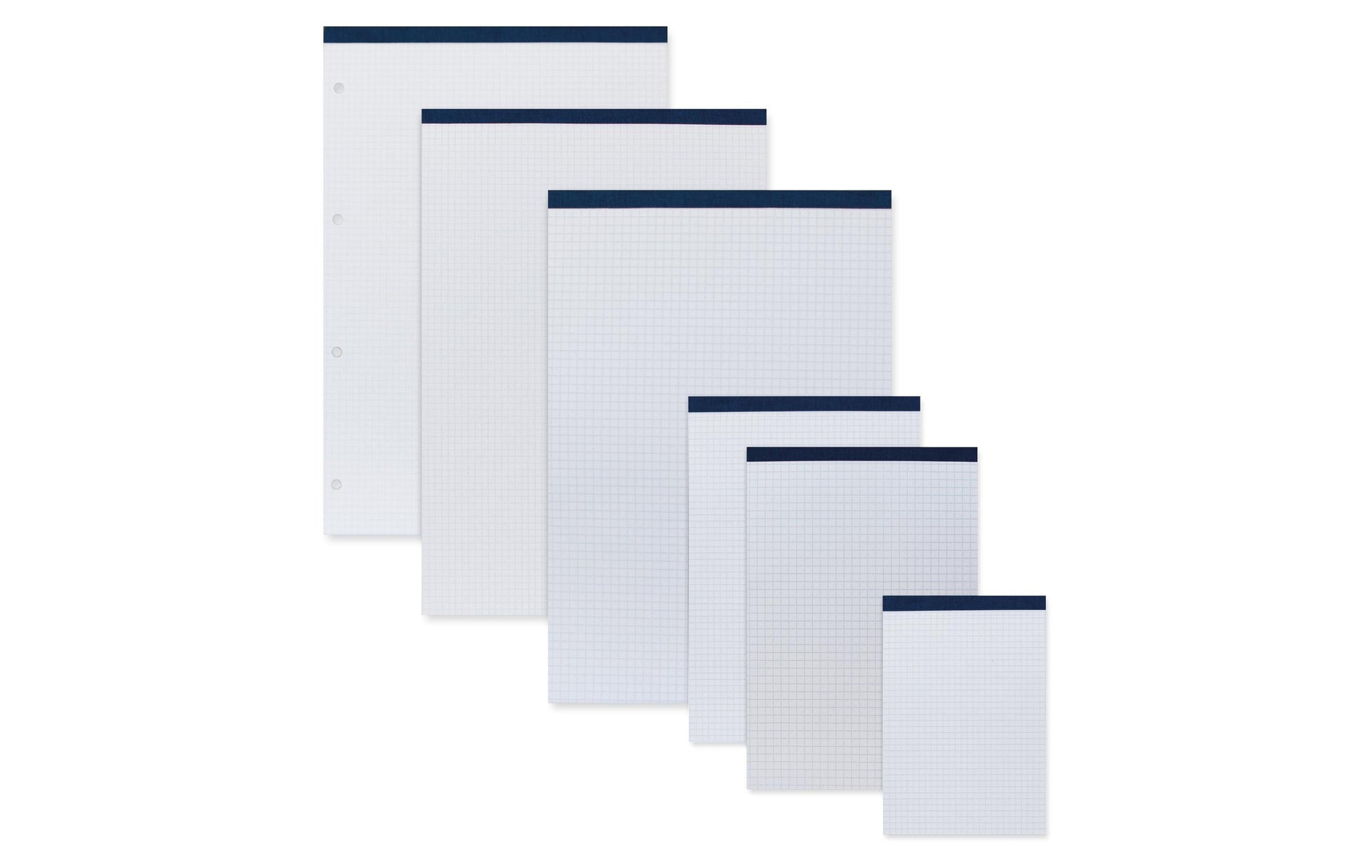 Office Focus Notizblock – A4 – 4 mm kariert – 100 Blatt – 65 g/m², weiss, 5 Stück