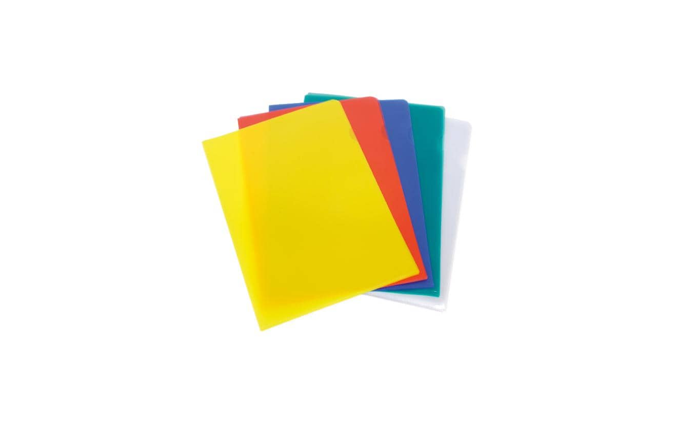 Office focus Prospekthülle A4, blendfrei genarbt, assortiert – 100 Stück