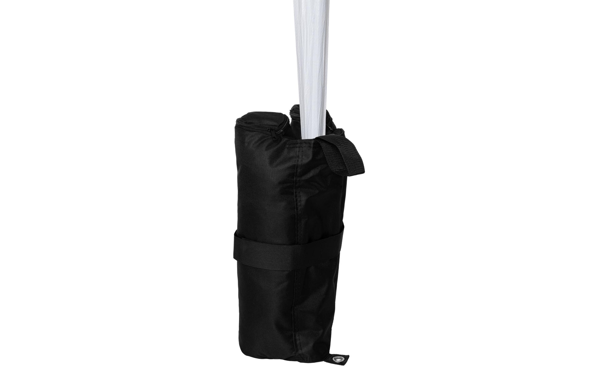 Cocon Beschwerer zylindrisch Ø 12,5 cm × 42 cm, Baumwollgewebe, schwarz, für Pavillon, 4 Stk.
