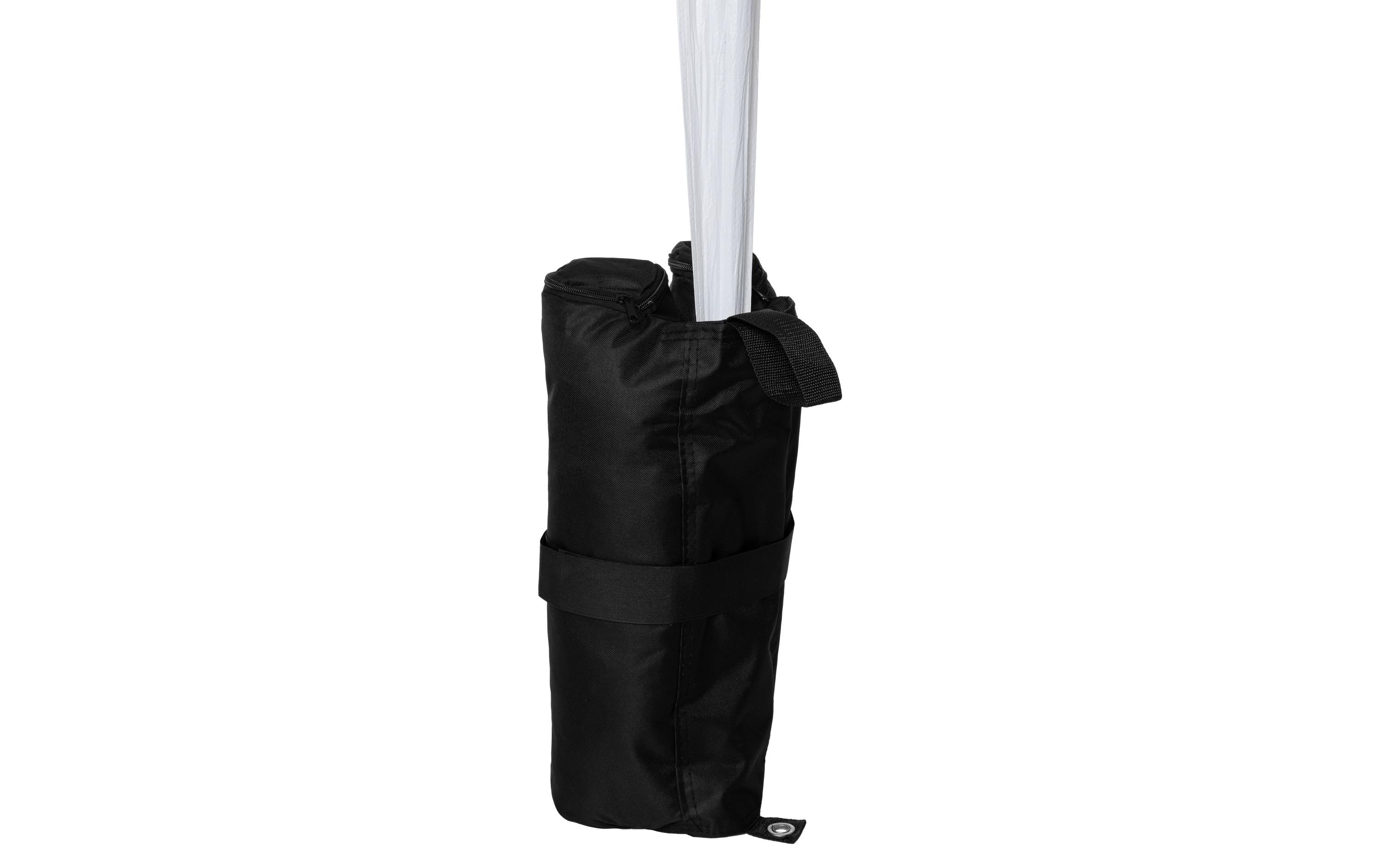 Cocon Beschwerer zylindrisch Ø 12,5 cm × 42 cm, Baumwollgewebe, schwarz, für Pavillon, 4 Stk.
