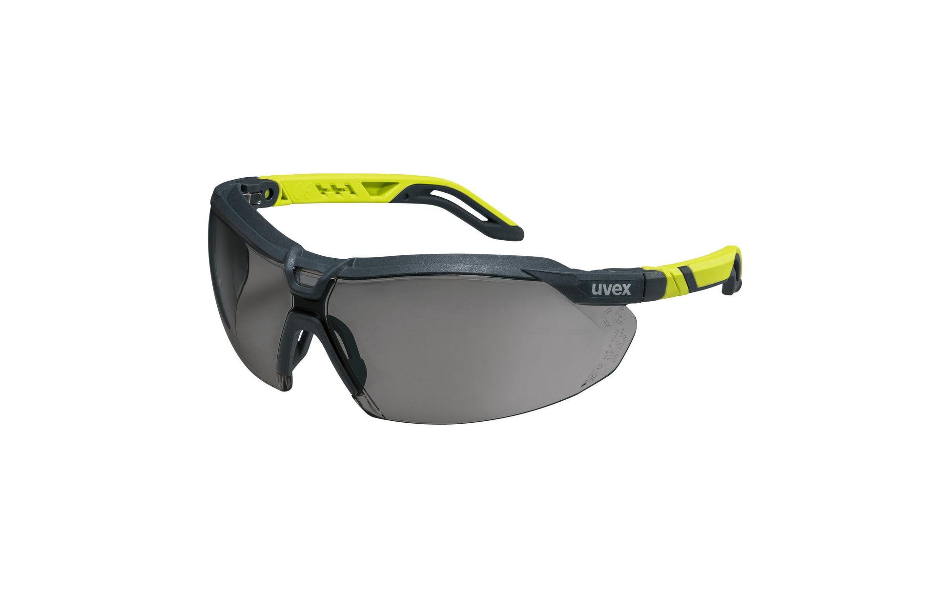 Uvex i-5 9183 Schutzbrille – Antibeschlag, Kratzfest, Grau, Anthrazit/Limette, Polycarbonat (PC), inkl. 1 St.