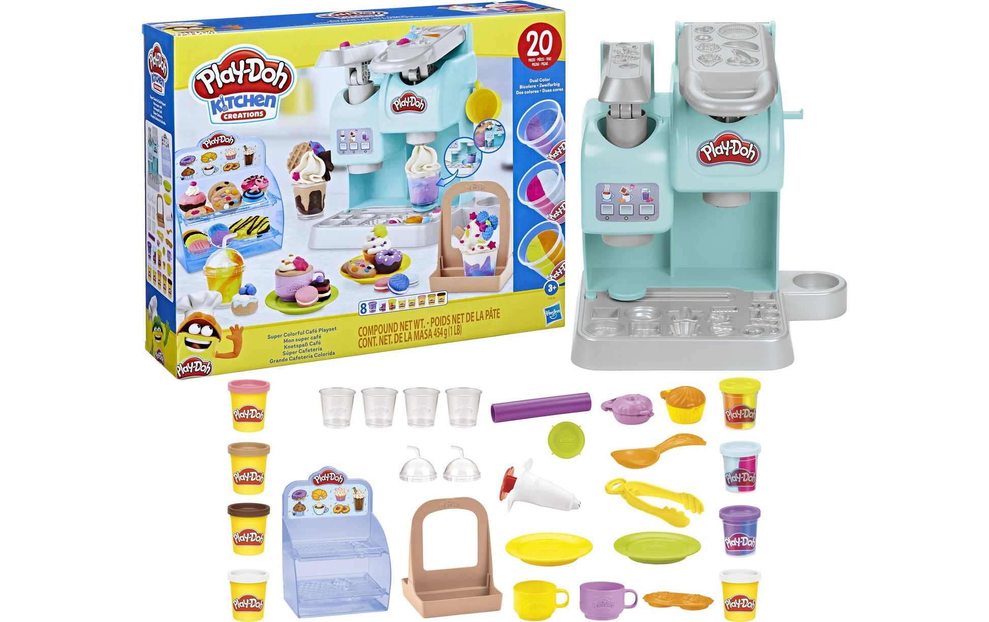 Play-Doh Knetmasse, mehrfarbig, türkis, ab 3 Jahren