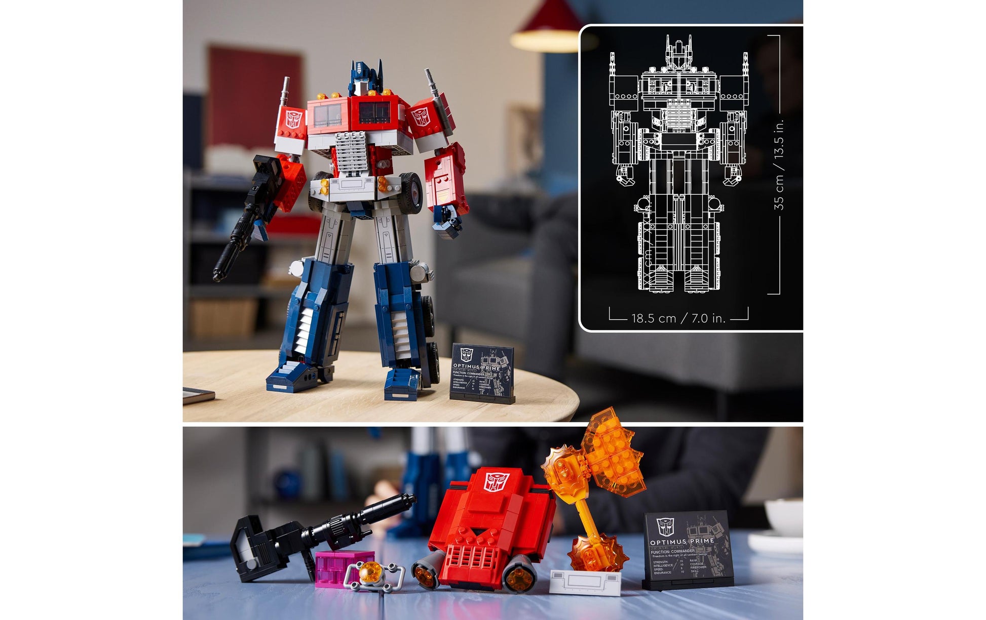 LEGO Icons Optimus Prime 3D Puzzle – 1508 Teile – ab 18 Jahren