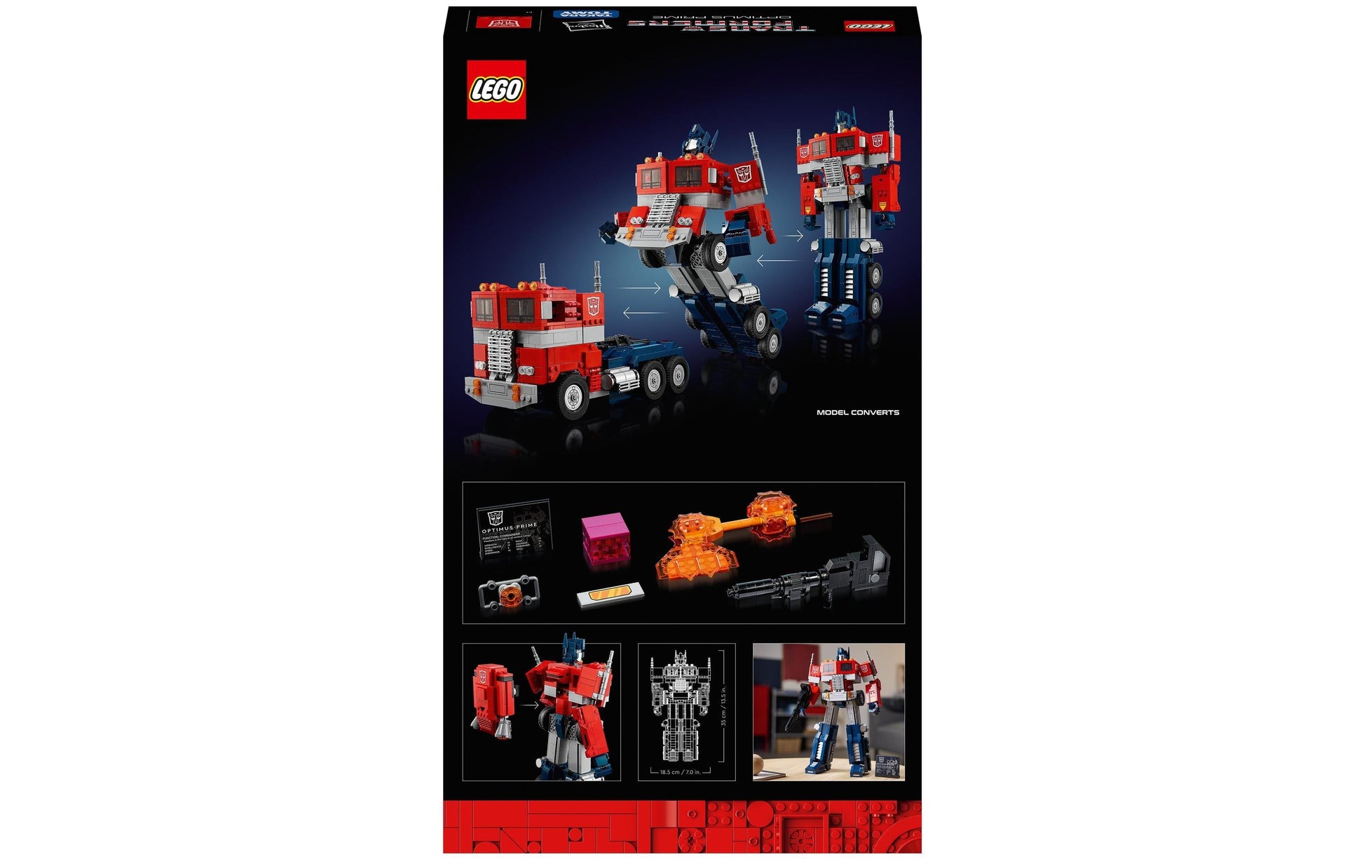 LEGO Icons Optimus Prime 3D Puzzle – 1508 Teile – ab 18 Jahren