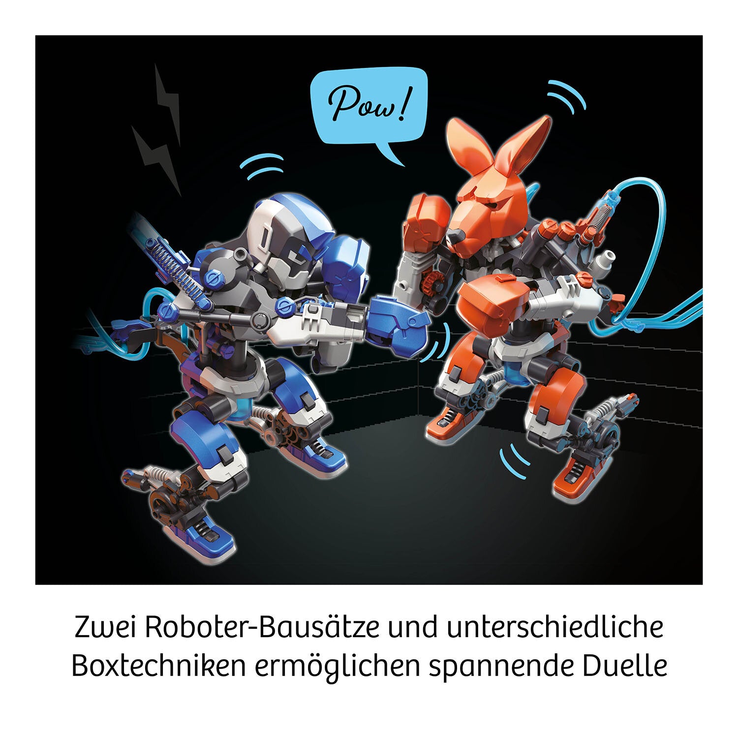 Kosmos Experimentier-Bausatz – Boxing Bots, Bausatz für 2 Roboter, Hydrauliksystem, ab 10 Jahren