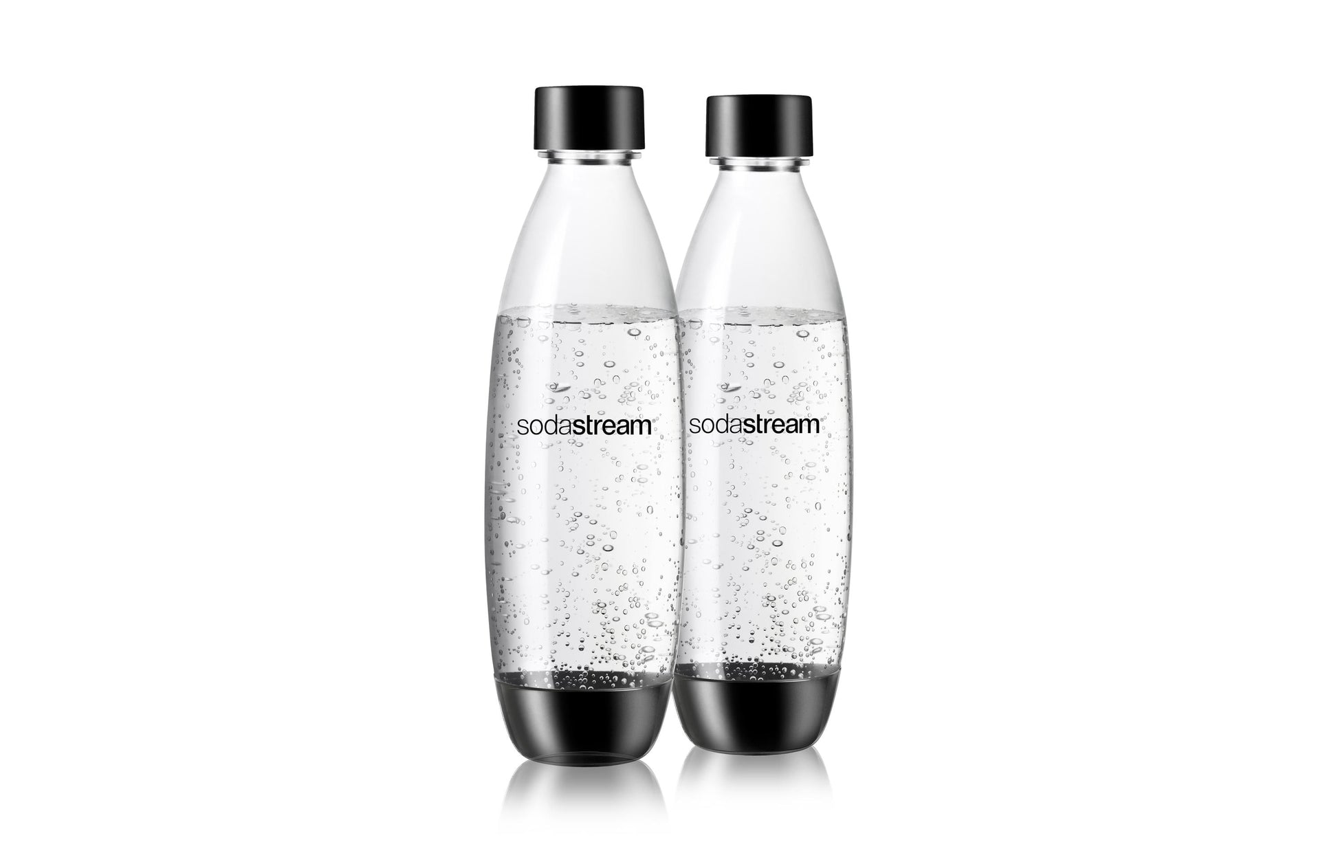 SodaStream Karbonisiererflasche Fuse – 1 l, 2 Stk., Schwarz/Transparent