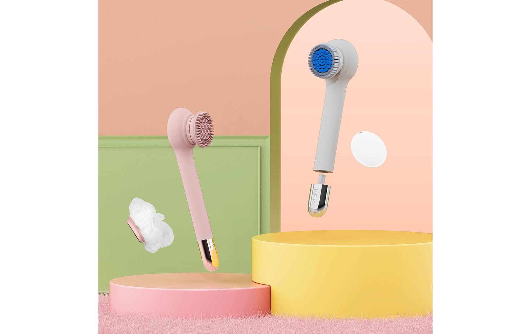 Xiaomi inFace Massagebürste – Pink, 142 × 200 × 91 mm (B×H×T), 255 g, Akku, 3 Geschwindigkeiten