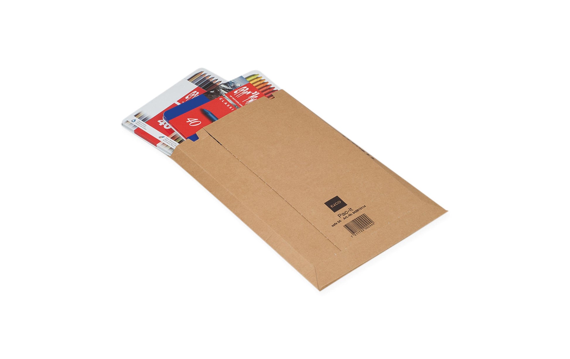 Elco Pac-it SAFE 7 Karton-Versandtasche – 352 × 516 mm, variable Höhe, selbstklebend, Karton, braun – 25 Stk.