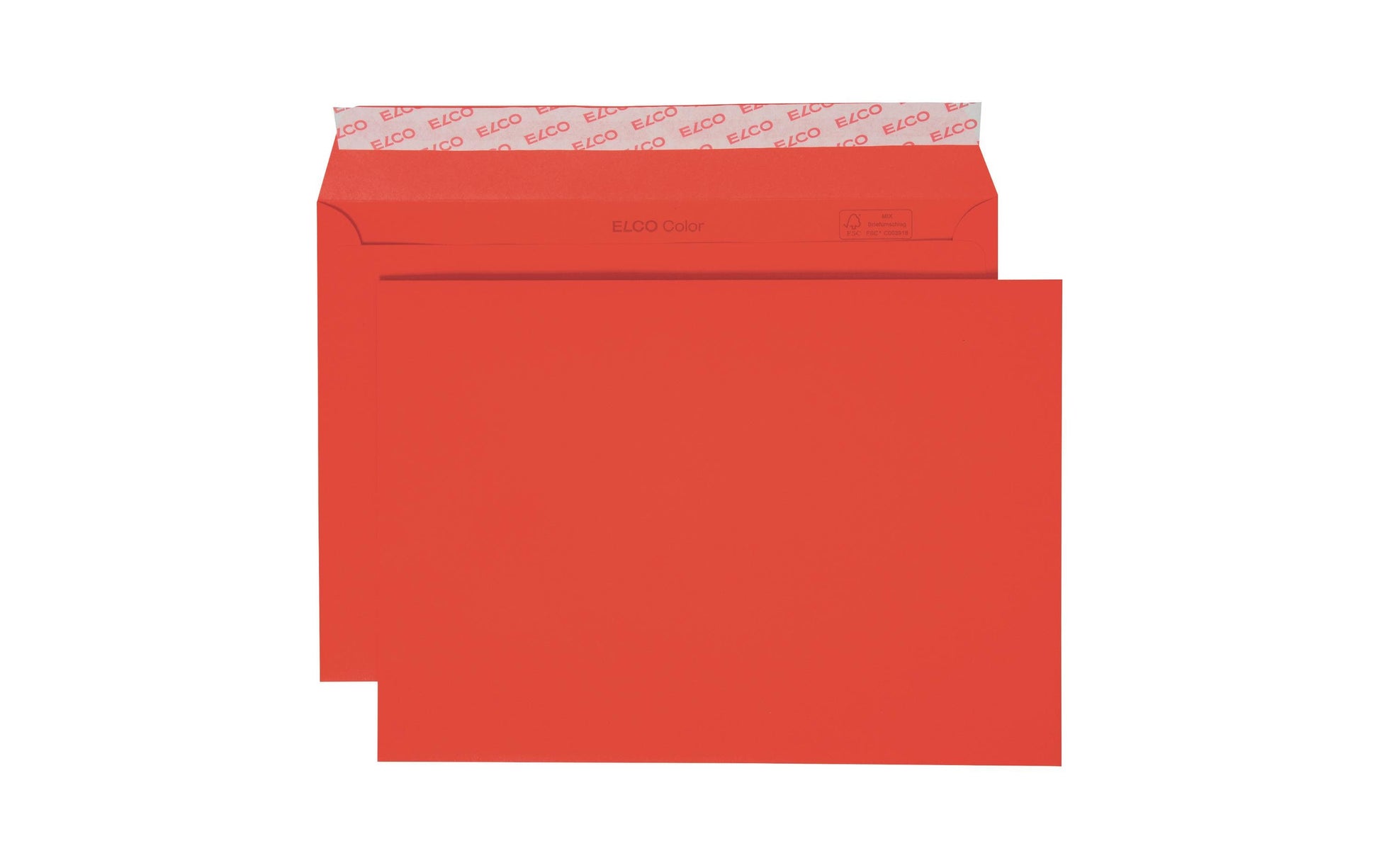Elco Couvert C5, ohne Fenster, selbstklebend, rot, 100 g/m² – 250 Stk.