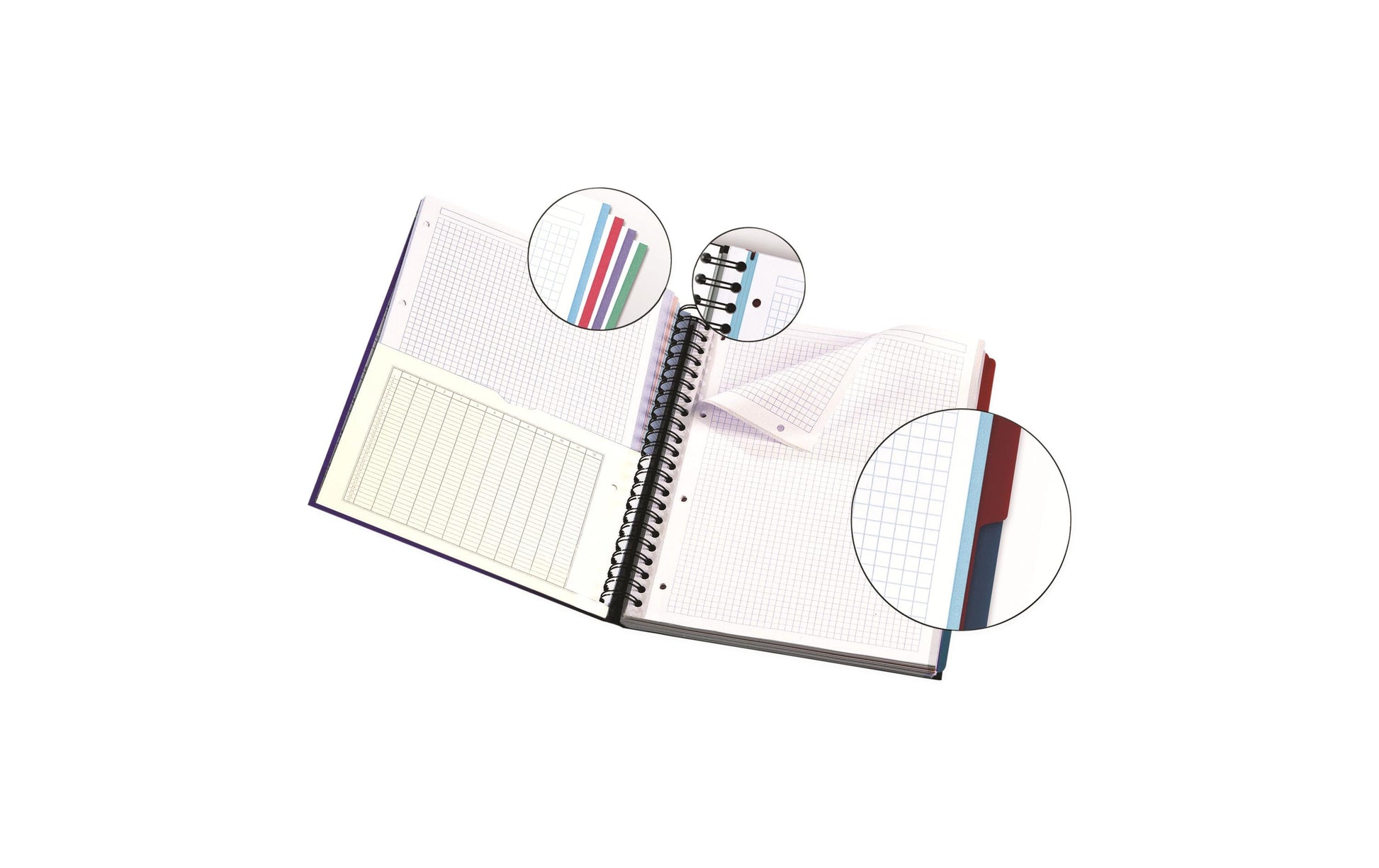 Elba Collegeblock, Karton, 120 Blatt, 4-fach gelocht, perforiert, 90 g/m² – sortiert, für SCRIBZEE App