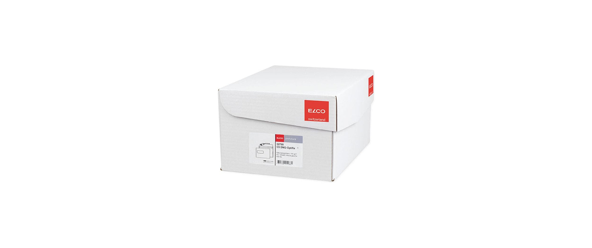 Elco Couvert C5, Fenster links, selbstklebend, naturweiss, 100 g/m² – 500 Stk.