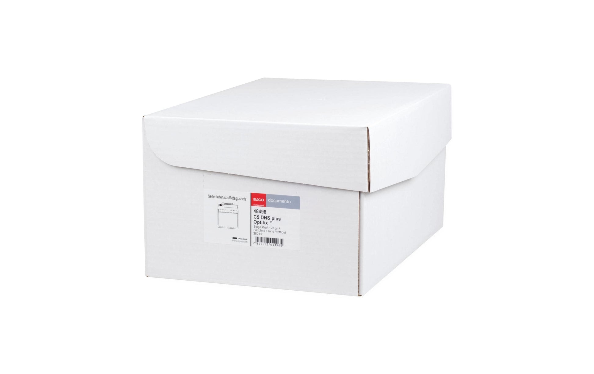 Elco Seitenfaltentasche C5, Selbstklebend, Beige, 120 g/m², 20 mm Falte, mit Innendruck – 250 Stk.