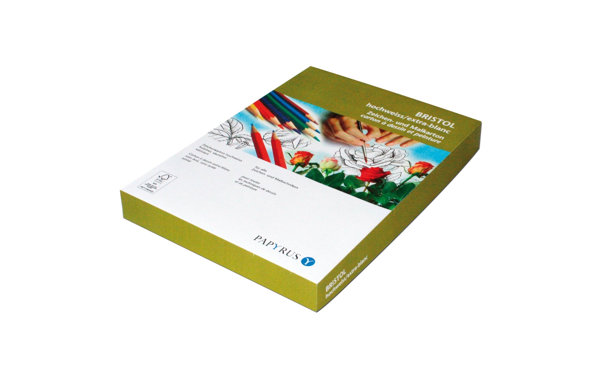 Papyrus Zeichnungs-/Malpapier hochweiss – A4, 160 g/m², 250 Blatt