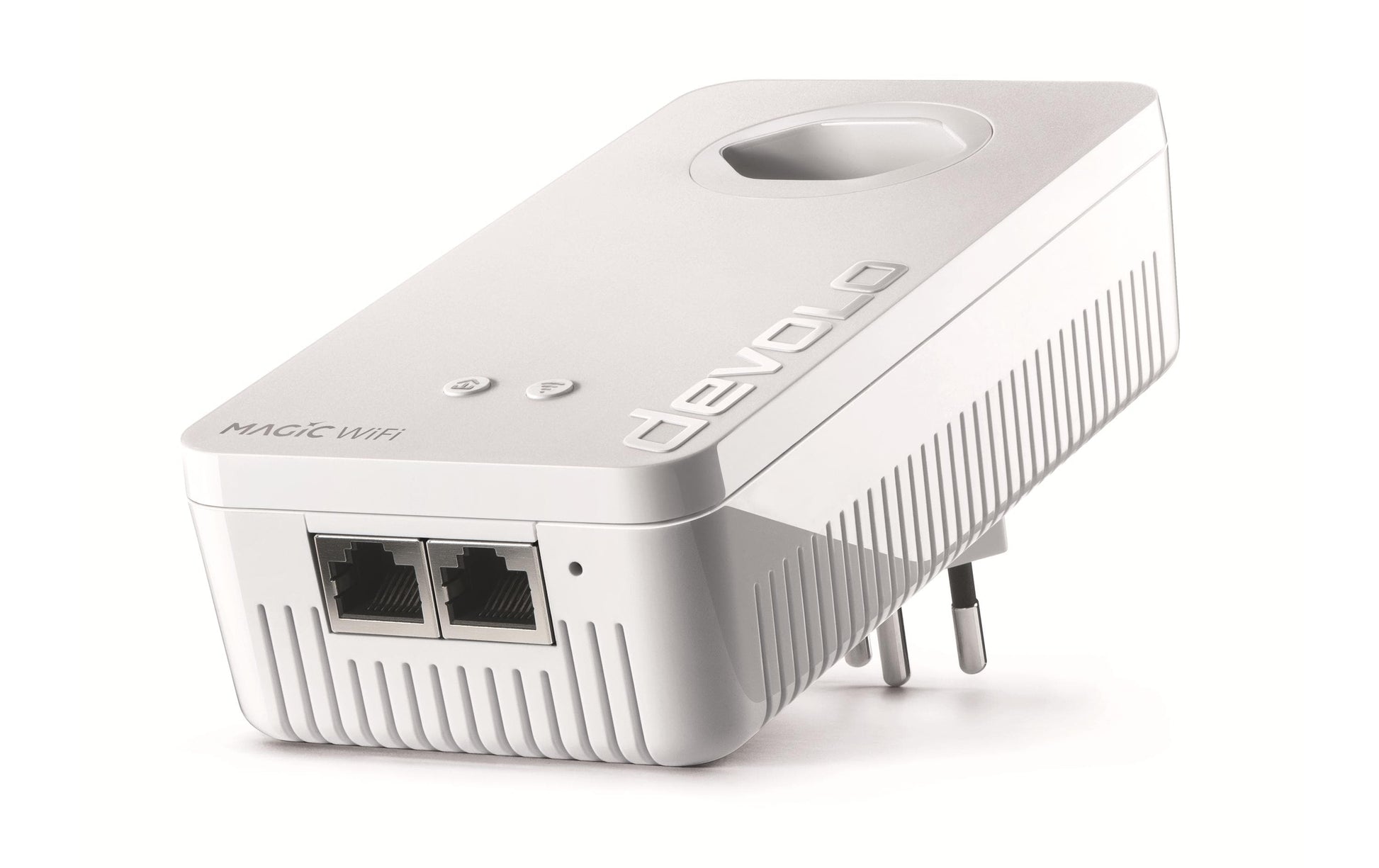 Devolo Magic 2 Wi‑Fi 6 next – Powerline-Adapter – Powerline 2,4 Gbit/s, 2× RJ‑45 1G, integrierte Steckdose