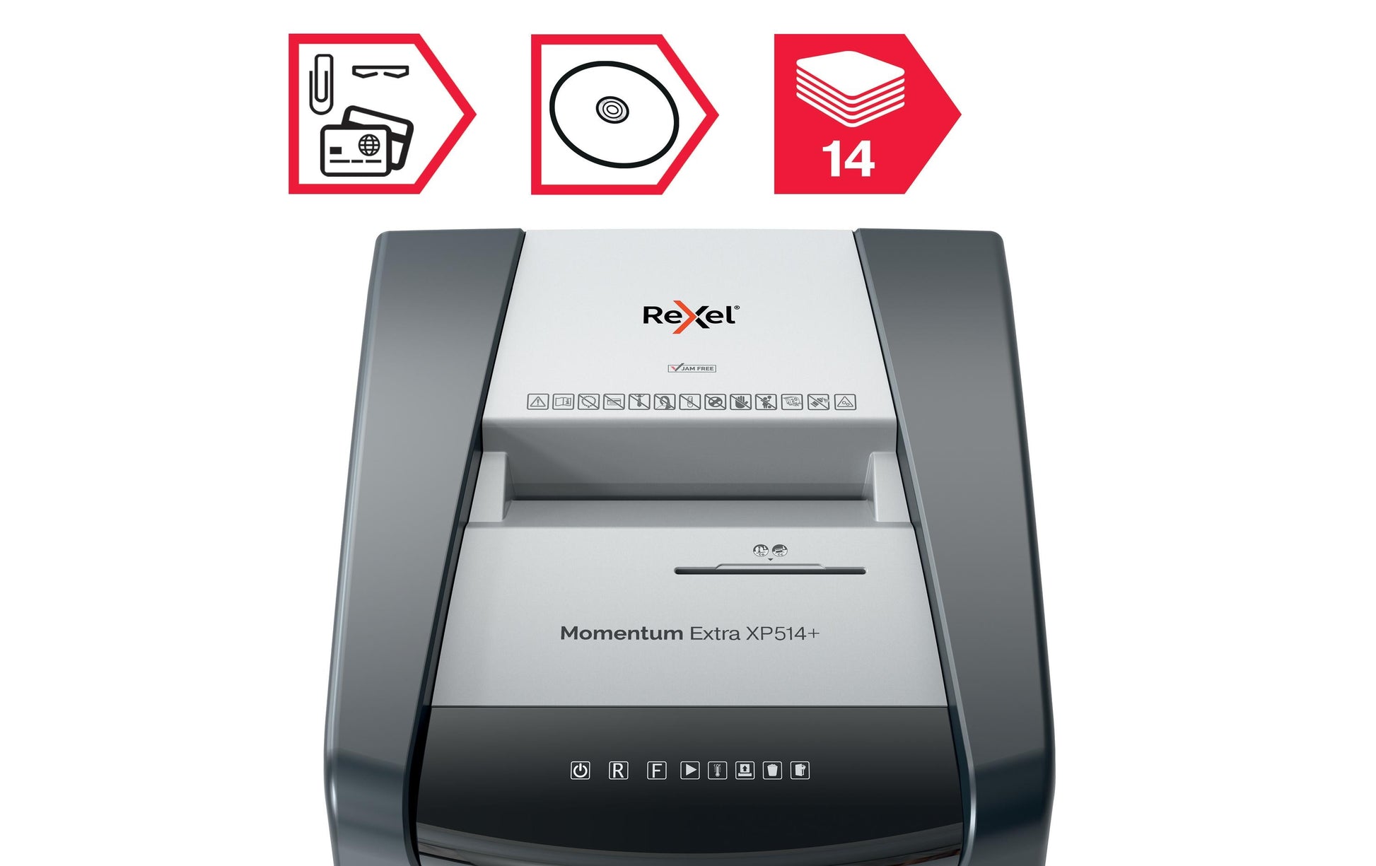 Rexel Momentum XP512+ – Aktenvernichter, DIN P-5, Mikroschnitt 2 × 15 mm, 12 Blatt, 45 l, A4