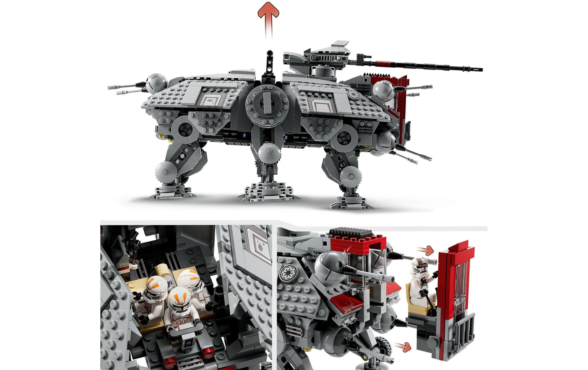 LEGO Star Wars AT-TE Walker 75337 Bauset – 1082 Teile – 24 × 19 × 44 cm – ab 9 Jahren
