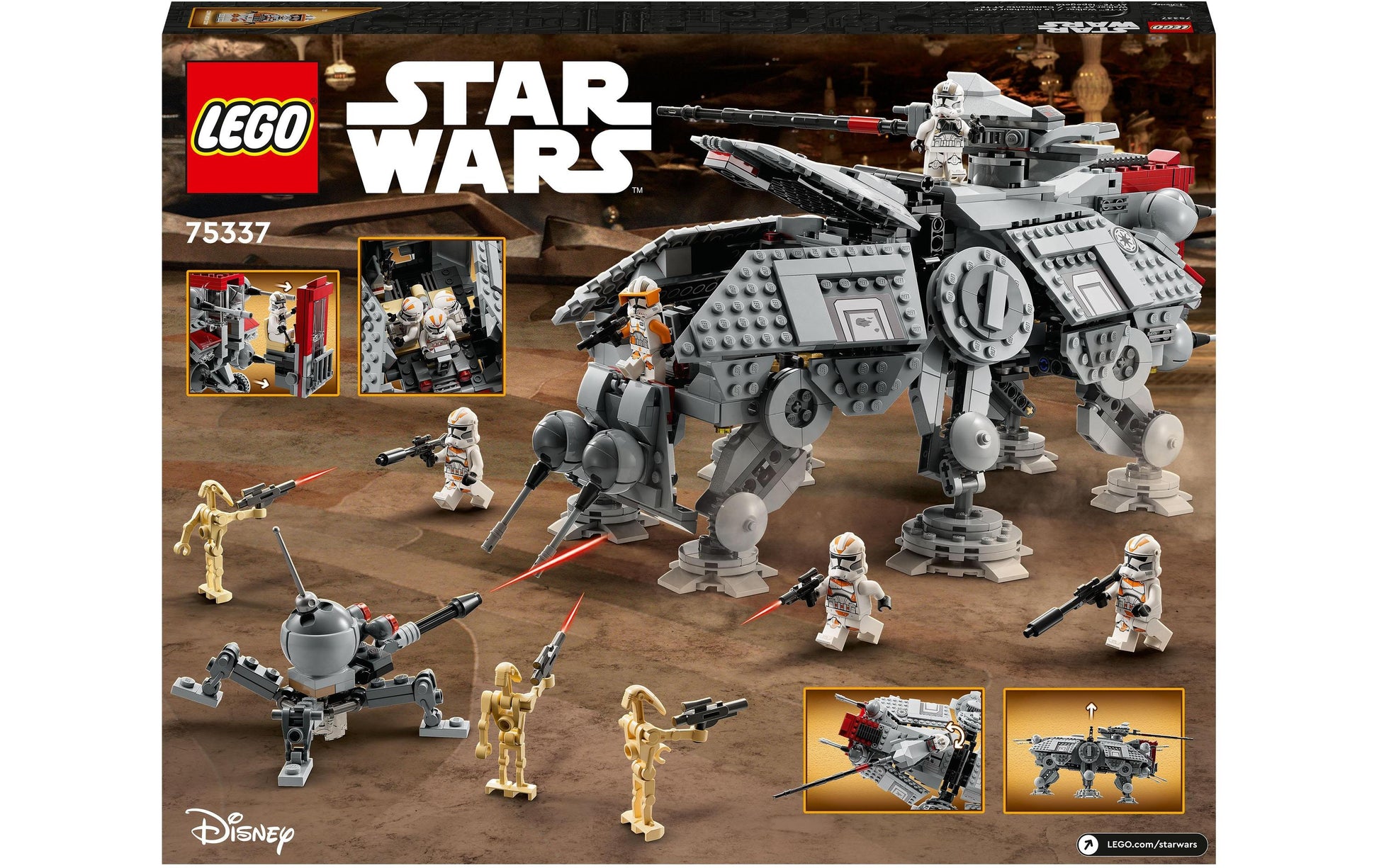 LEGO Star Wars AT-TE Walker 75337 Bauset – 1082 Teile – 24 × 19 × 44 cm – ab 9 Jahren