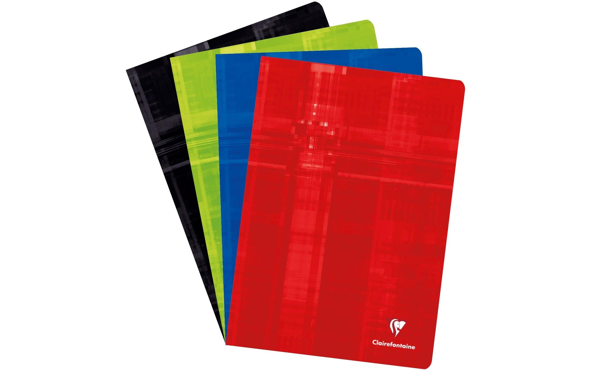 Clairefontaine Notizheft A4, kariert 4 mm, Klammerheftung, Karton, 80 Seiten, 90 g/m² – farbig sortiert