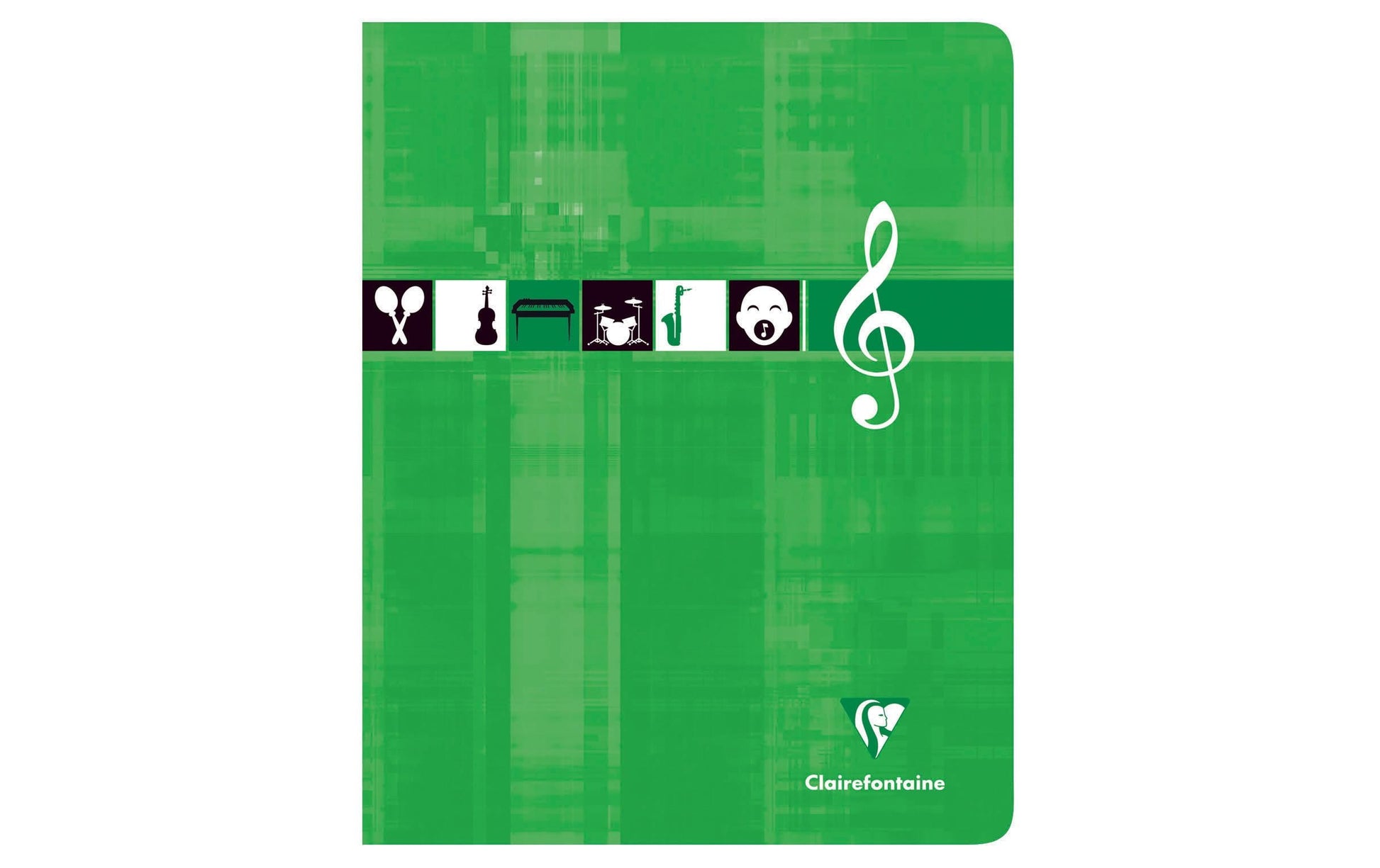 Clairefontaine Notenheft, 175 × 220 mm, kariert 5 mm, Klammerheftung, Karton, 56 Seiten, 90 g/m² – sortiert