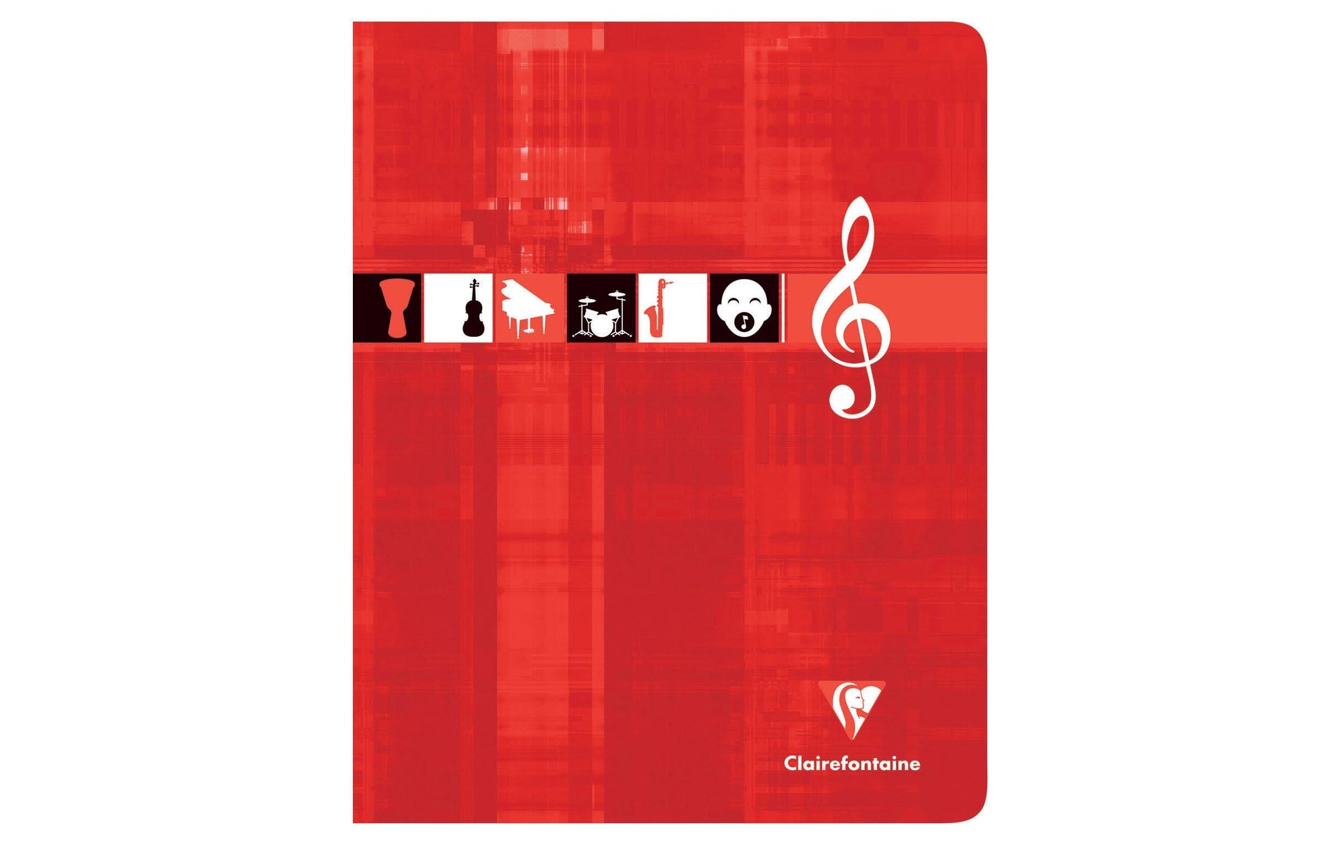 Clairefontaine Notenheft, 175 × 220 mm, kariert 5 mm, Klammerheftung, Karton, 56 Seiten, 90 g/m² – sortiert