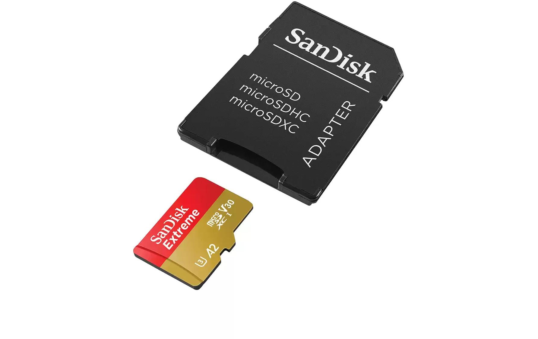 SanDisk EXTREME microSDXC – 1 TB, 190 MB/s Lesen, 130 MB/s Schreiben, A2, C10, mit SD-Adapter