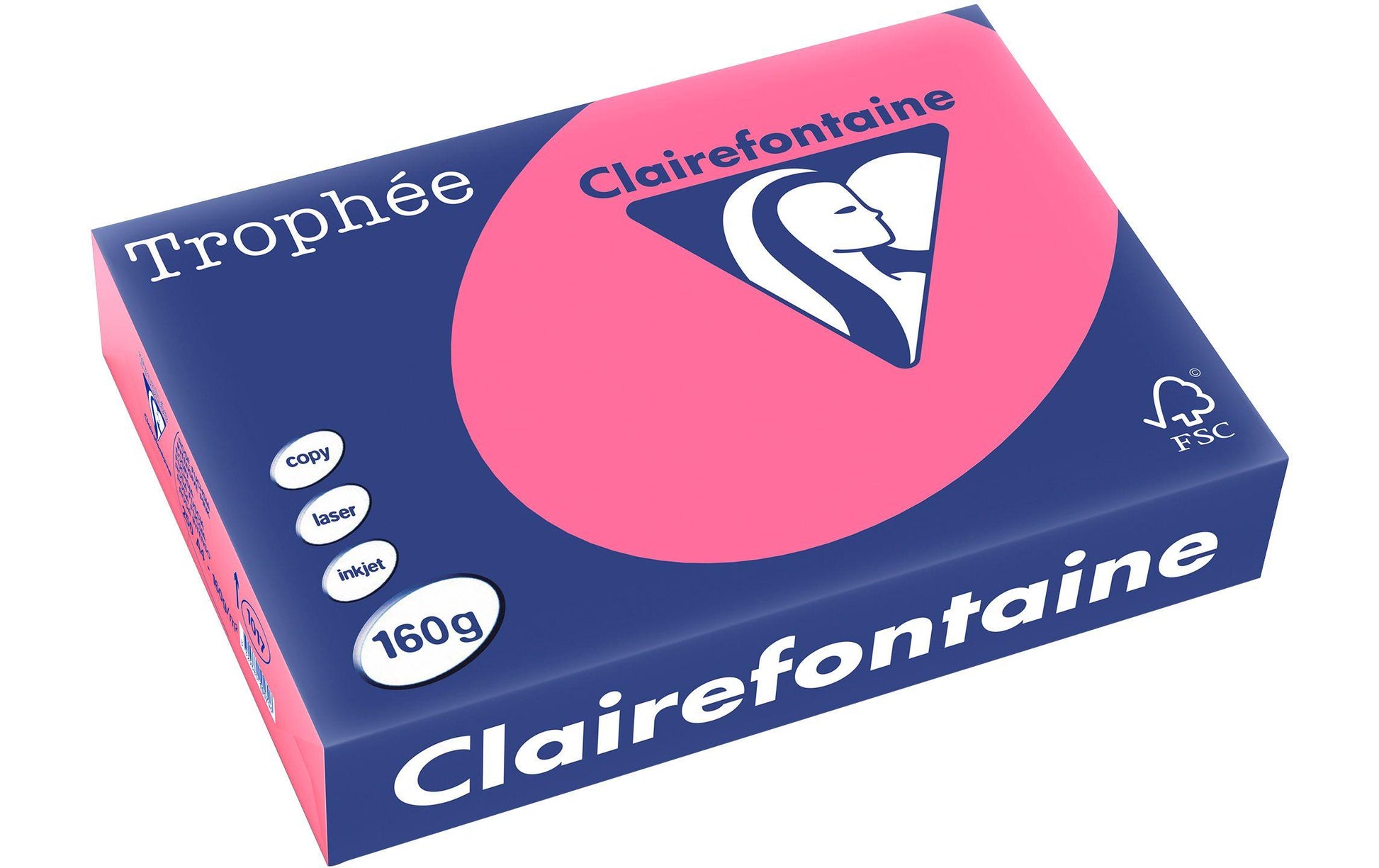 Clairefontaine A4, 160 g/m², Eosin – für Inkjet, Laser, Kopierer – FSC, EU Ecolabel – 250 Blatt