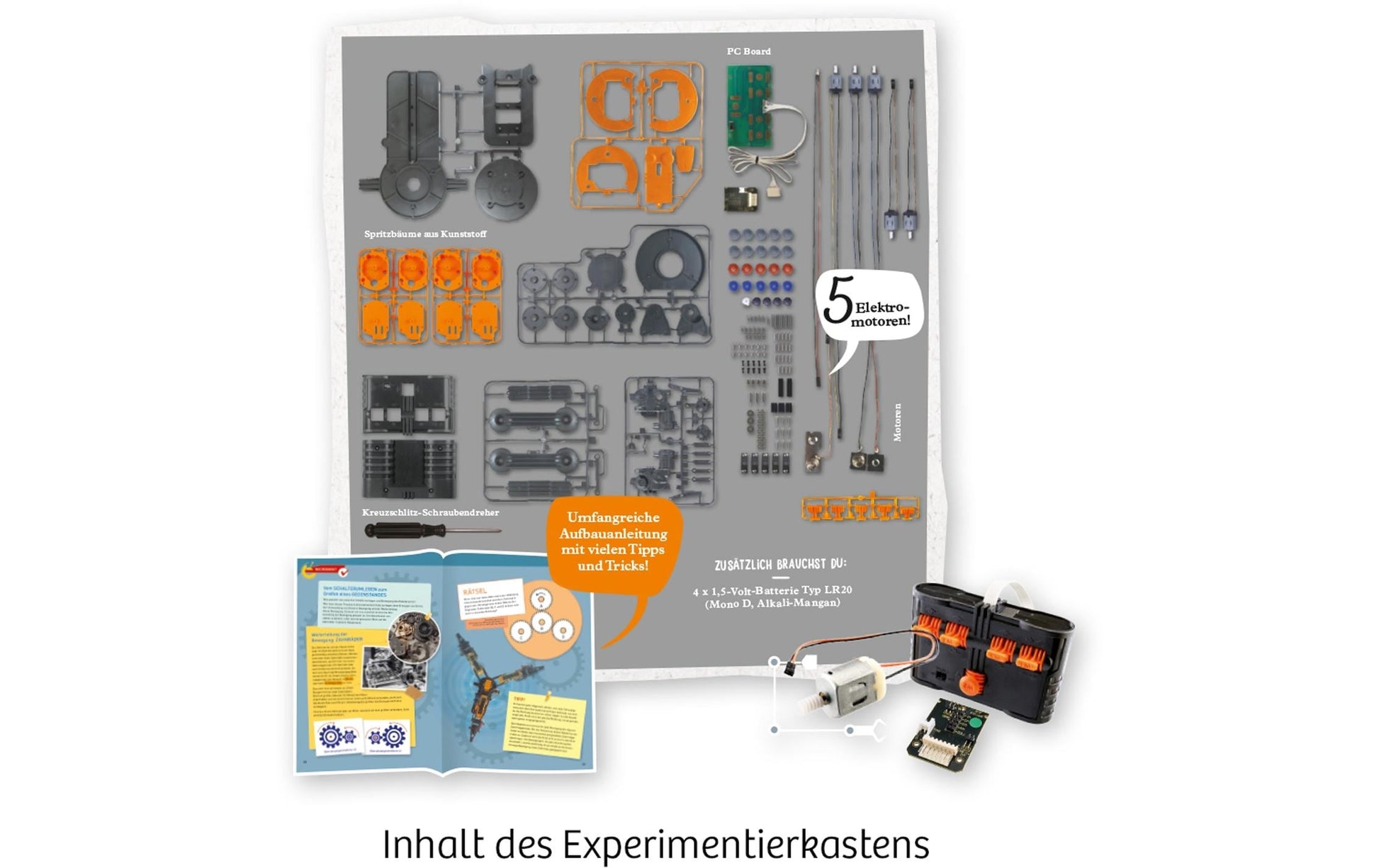 Kosmos Experimentier-Bausatz – Roboter-Arm, Batterien erforderlich, ab 10 Jahren