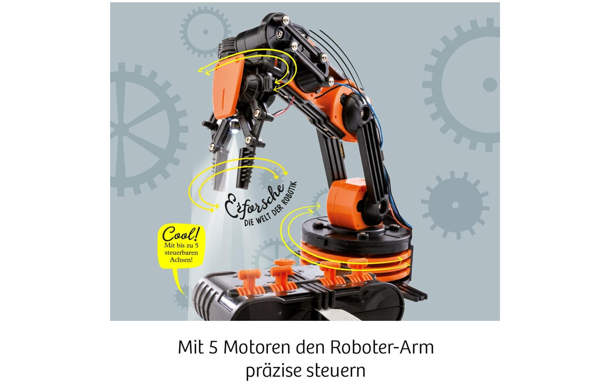Kosmos Experimentier-Bausatz – Roboter-Arm, Batterien erforderlich, ab 10 Jahren