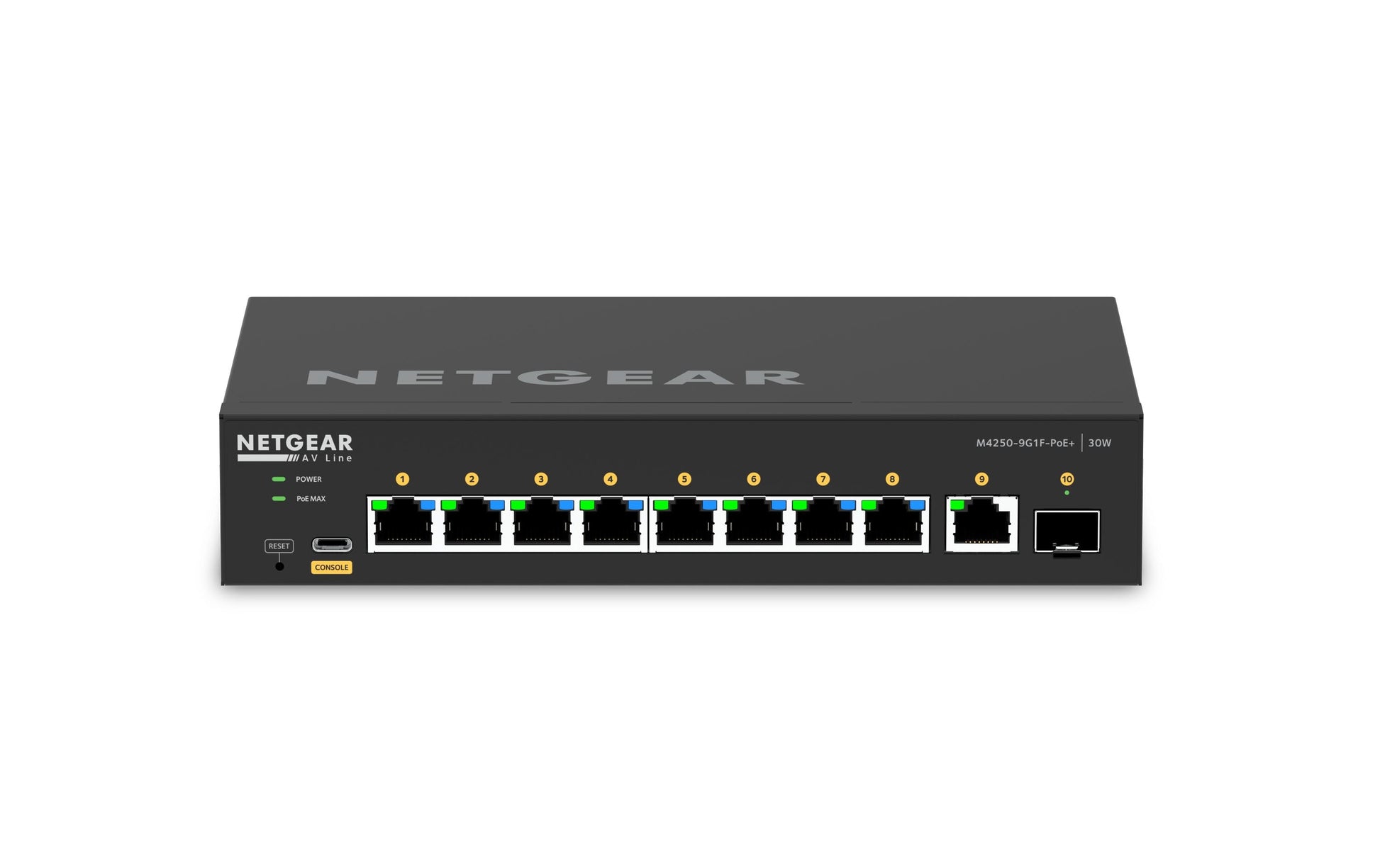 NETGEAR GSM4210PD-100EUS – Managed Switch – 8×GbE, L2+/L3, PoE+ 110 W, 19" Rack