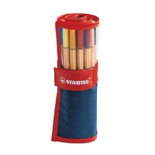 STABILO Fineliner – 25er-Set – 0,4 mm – 25 Farben, sortiert