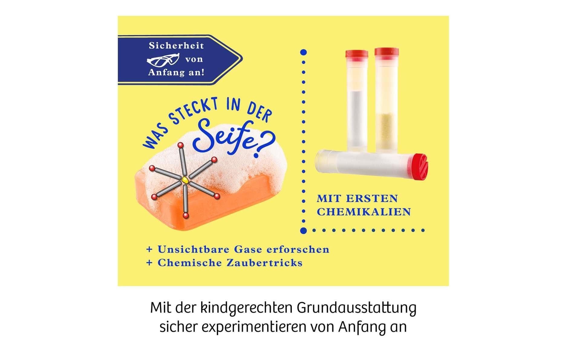 Kosmos Experimentier-Bausatz – Chemielabor C 500 X, inkl. Anleitung (52 Seiten), ab 9 Jahren