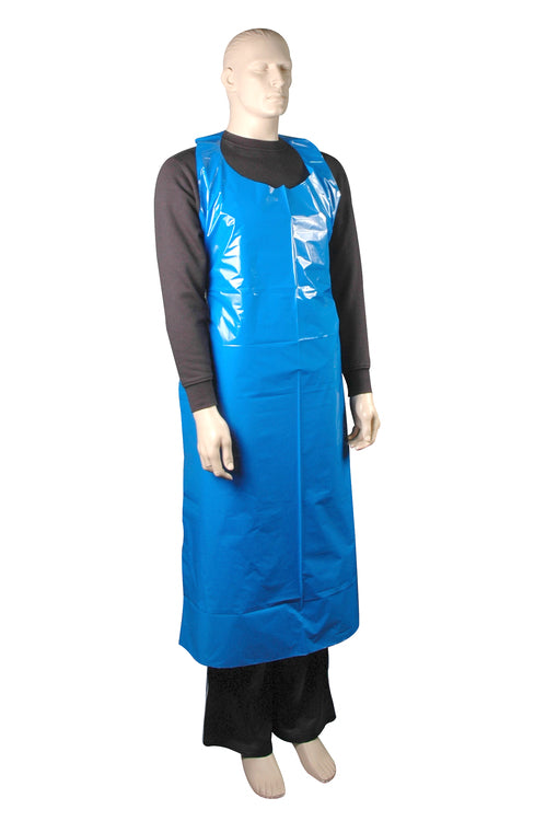 Weitawear Schürze – LDPE, 76×140 cm, 40 µm, Blau, Beutel à 50 Stück