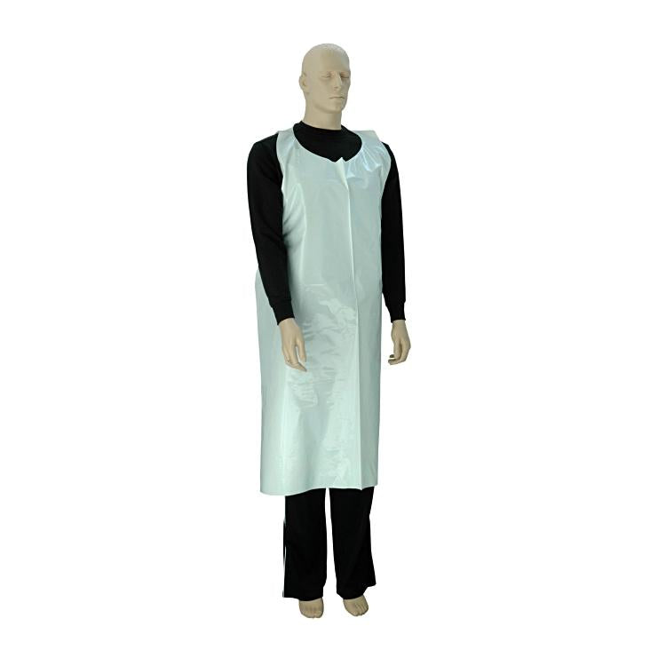 Weitawear Schürze (Einweg) – LDPE 60 µm, 80×133 cm, Weiss, 50 Stück