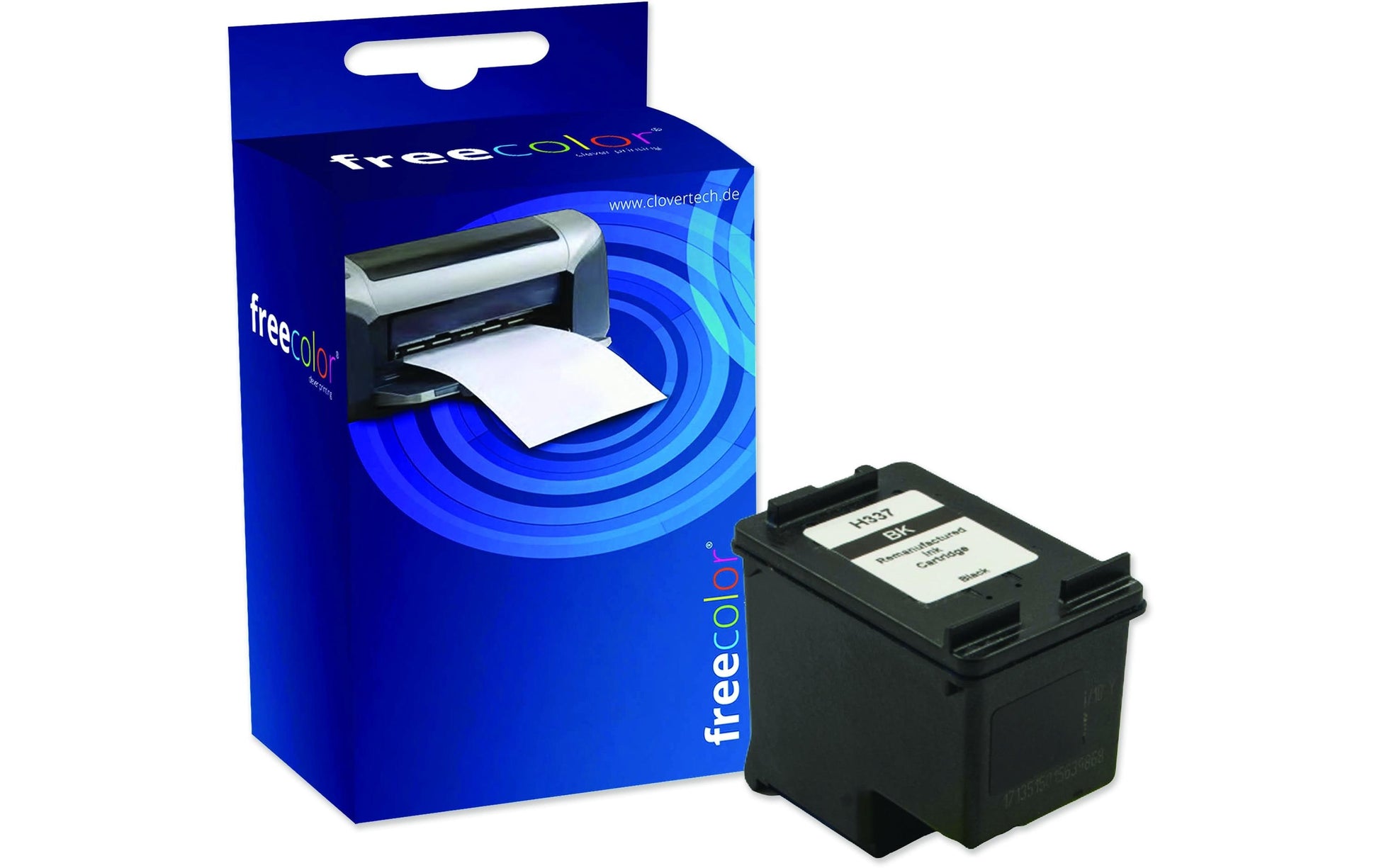 Freecolor Tintenpatrone 337, Schwarz, 420 Seiten – für HP PhotoSmart C 4170, DeskJet 5940, OfficeJet 100