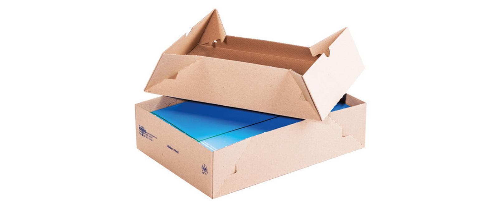 Brieger Aufrichtekarton – 305 × 215 × 80 mm, Automatikboden, Braun, 1 Stk.