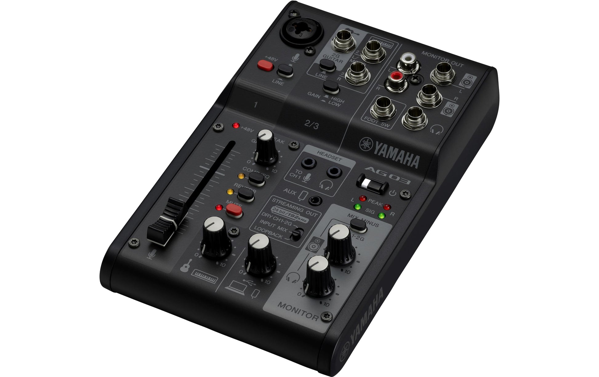 Yamaha AG03 MK2 Black – 3 Kanäle, USB