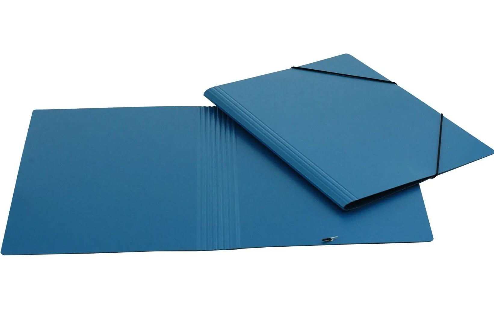 EROLA Sammelmappe für A4, Karton, Blau, mit Gummizug