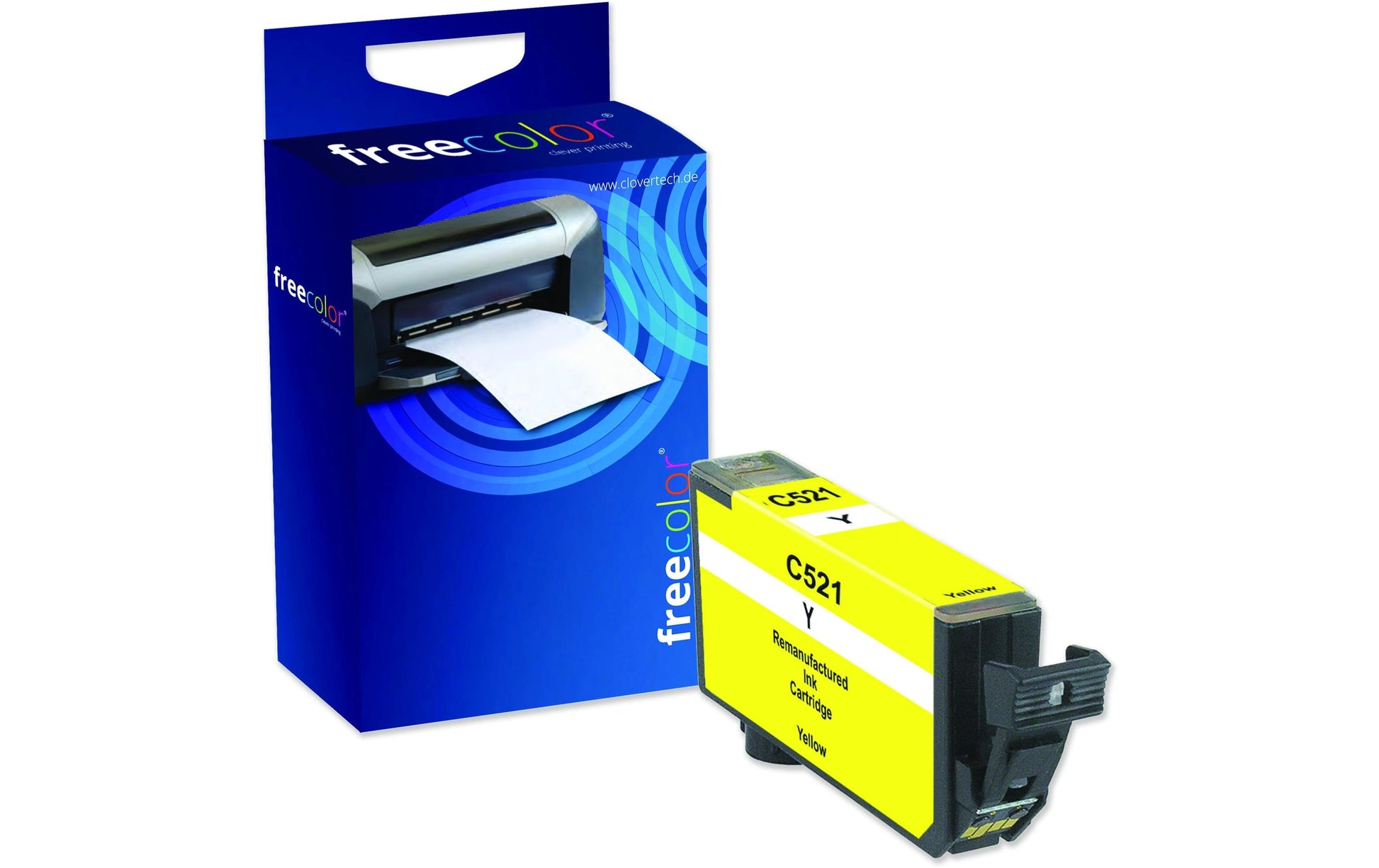 Freecolor Tinte CLI-521 – Gelb, 500 Seiten