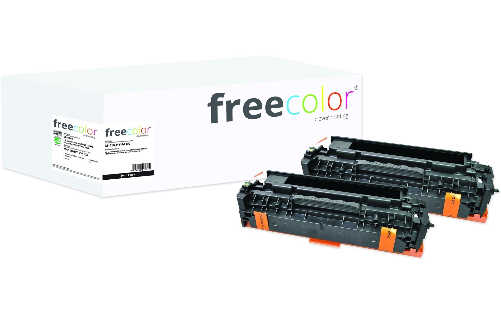 Freecolor Toner-Multipack – Schwarz, 4000 Seiten – für HP LaserJet Pro M351/M451 und andere