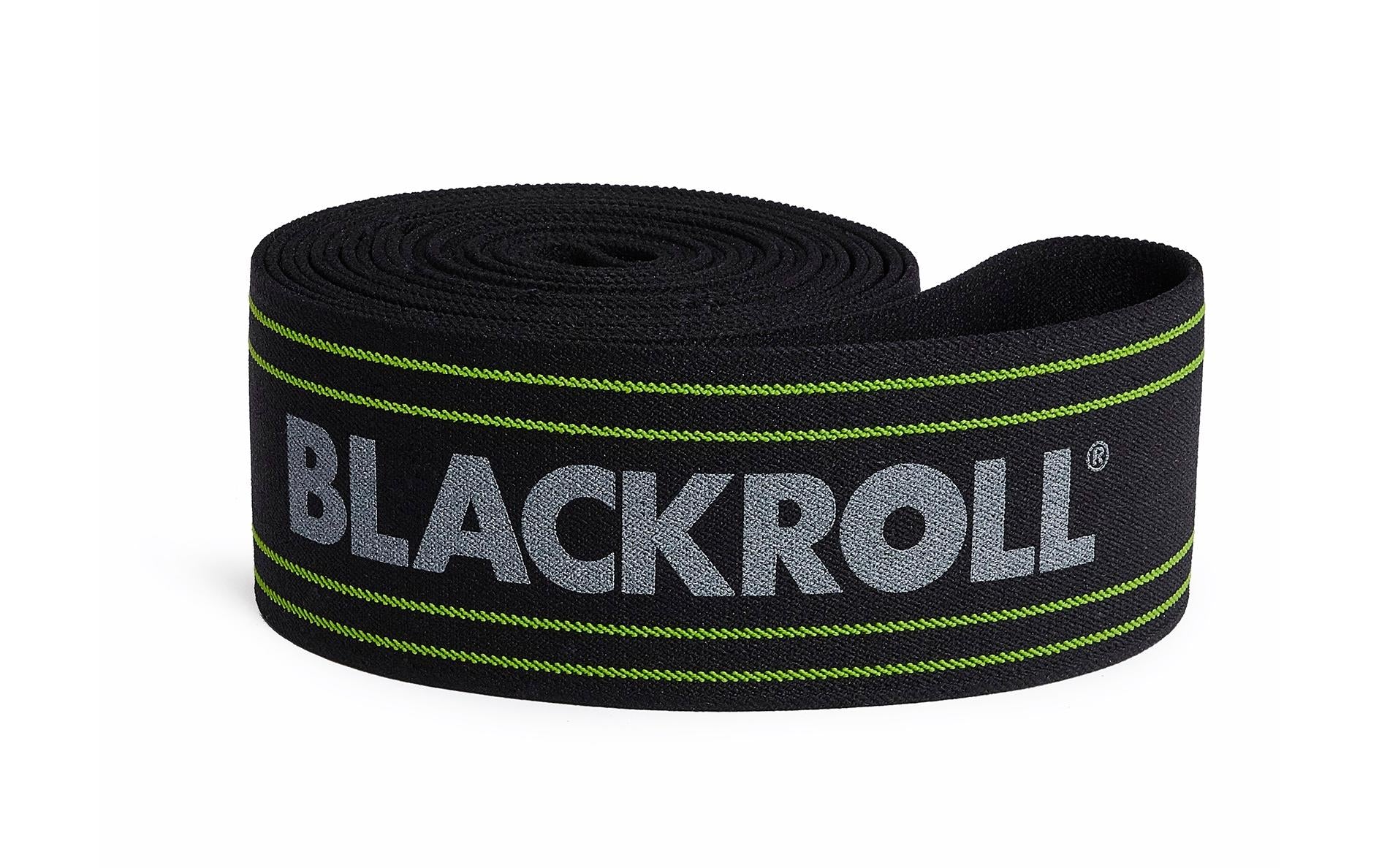 Blackroll Fitnessband – sehr starker Widerstand – 190 cm × 6 cm – schwarz, Naturkautschuk/Polyester