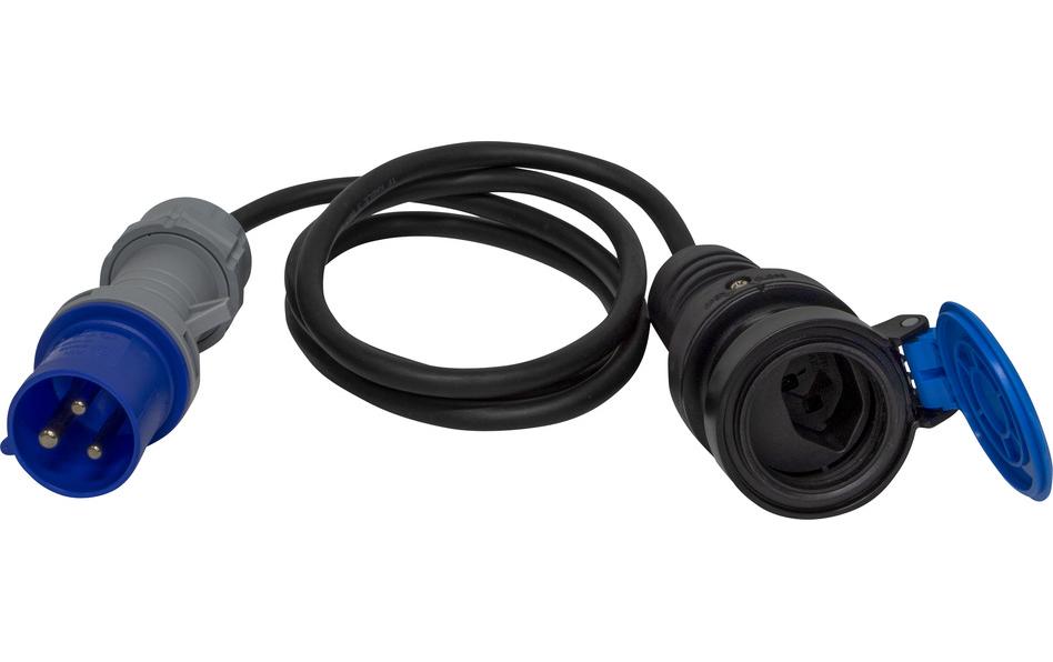 Brennenstuhl Netzkabel, CEE 16/3 auf T23, IP55, 230 V, 1,5 m, Schwarz, 1132922821