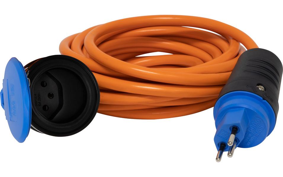 Brennenstuhl Netzkabel, T13 auf T13, Aussenanwendung, 230 V, 10 A, 5 m, Orange