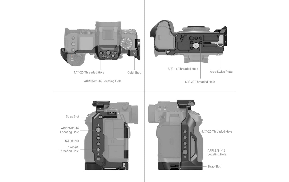 SmallRig 3934B Cage – Aluminium, 151 × 68 × 109 mm, 165 g – für Fujifilm X-H2, X-H2S – Schwarz