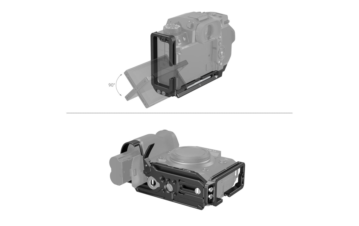 SmallRig 3928B Cage (L-Halterung) – für Fujifilm X-H2, X-H2S – Aluminium, Schwarz