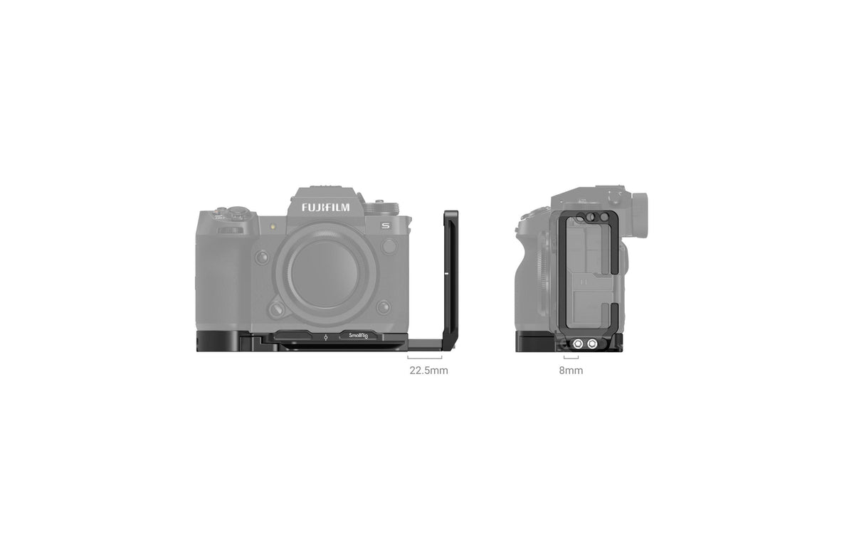 SmallRig 3928B Cage (L-Halterung) – für Fujifilm X-H2, X-H2S – Aluminium, Schwarz