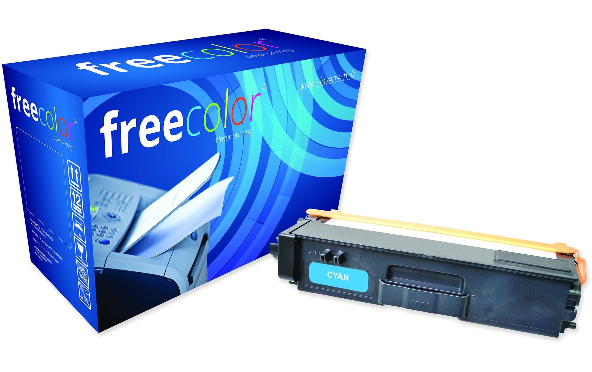 Freecolor Toner TN-325C – cyan, 3500 Seiten – für Brother MFC-9465 CDN, MFC-9460 CDN, MFC-9970 CDW und andere