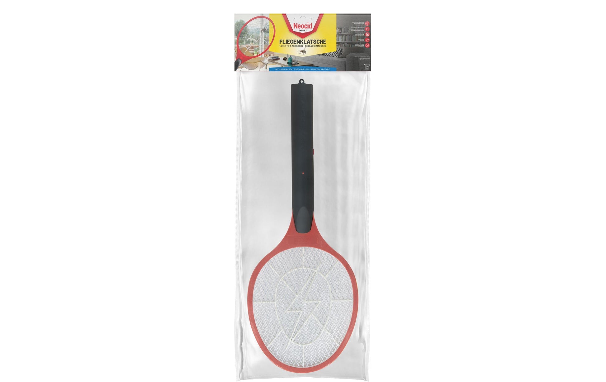 Neocid EXPERT Elektrische Insektenfalle Fliegenklatsche – 21 × 51 cm – Schwarz – Metall, Kunststoff – für Fluginsekten