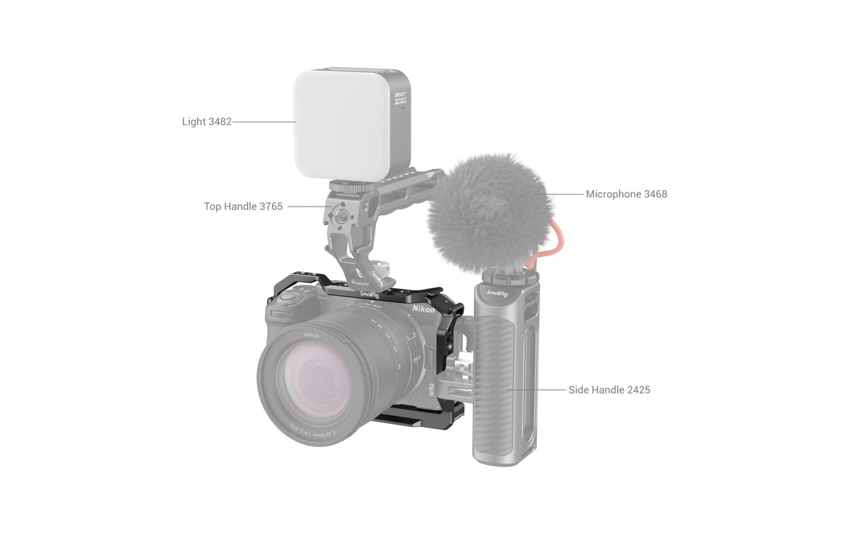 SmallRig Cage für Nikon Z30 – Aluminium, Schwarz – 1/4", 3/8" Gewinde