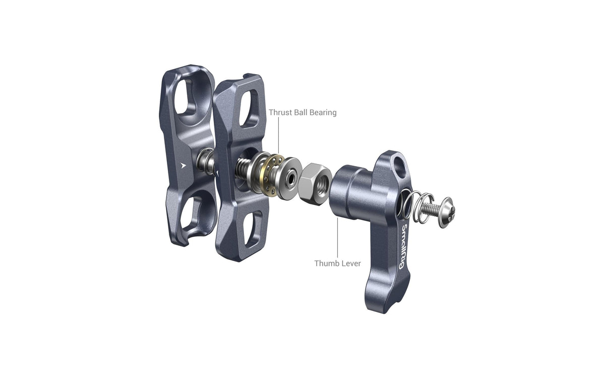 SmallRig Magic Arm mit Doppel-Kugelköpfen Montagearm – 6 kg Traglast – Aluminium, Edelstahl